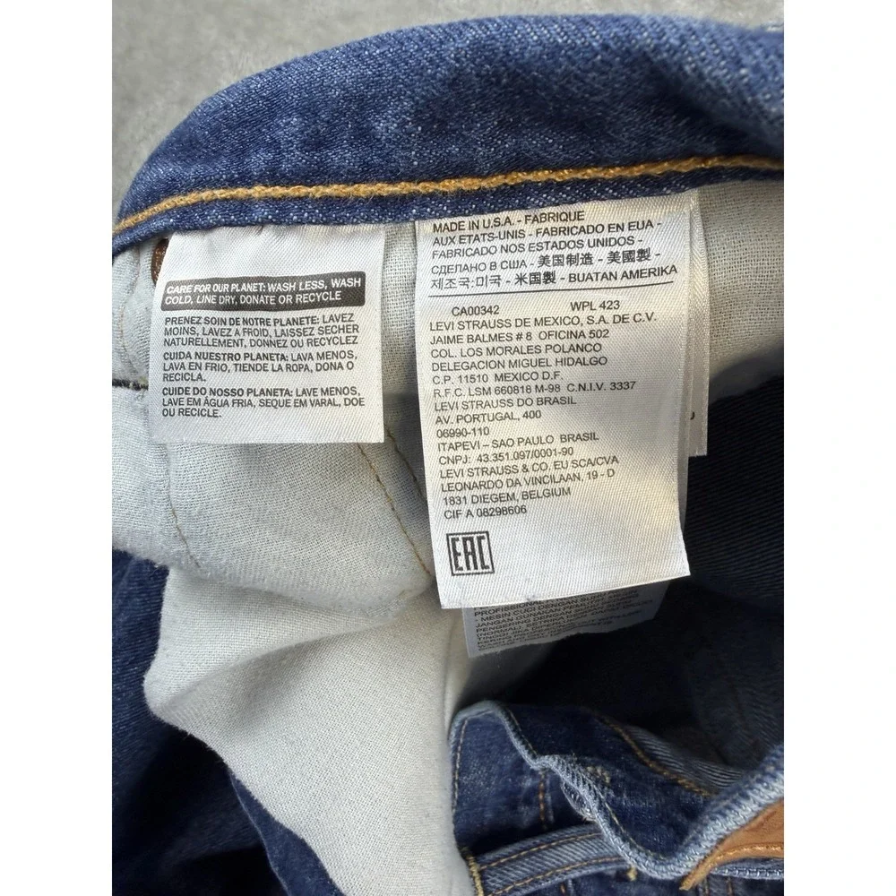 Levis 511 Jeans Mens 42x32 Blue Stretch Slim‎ Fit Tapered Leg Denim Made in USA